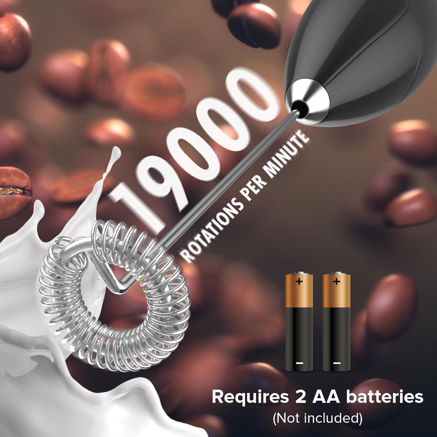 Espumador de Leche Eléctrico PowerLix A03 Negro 19000 RPM