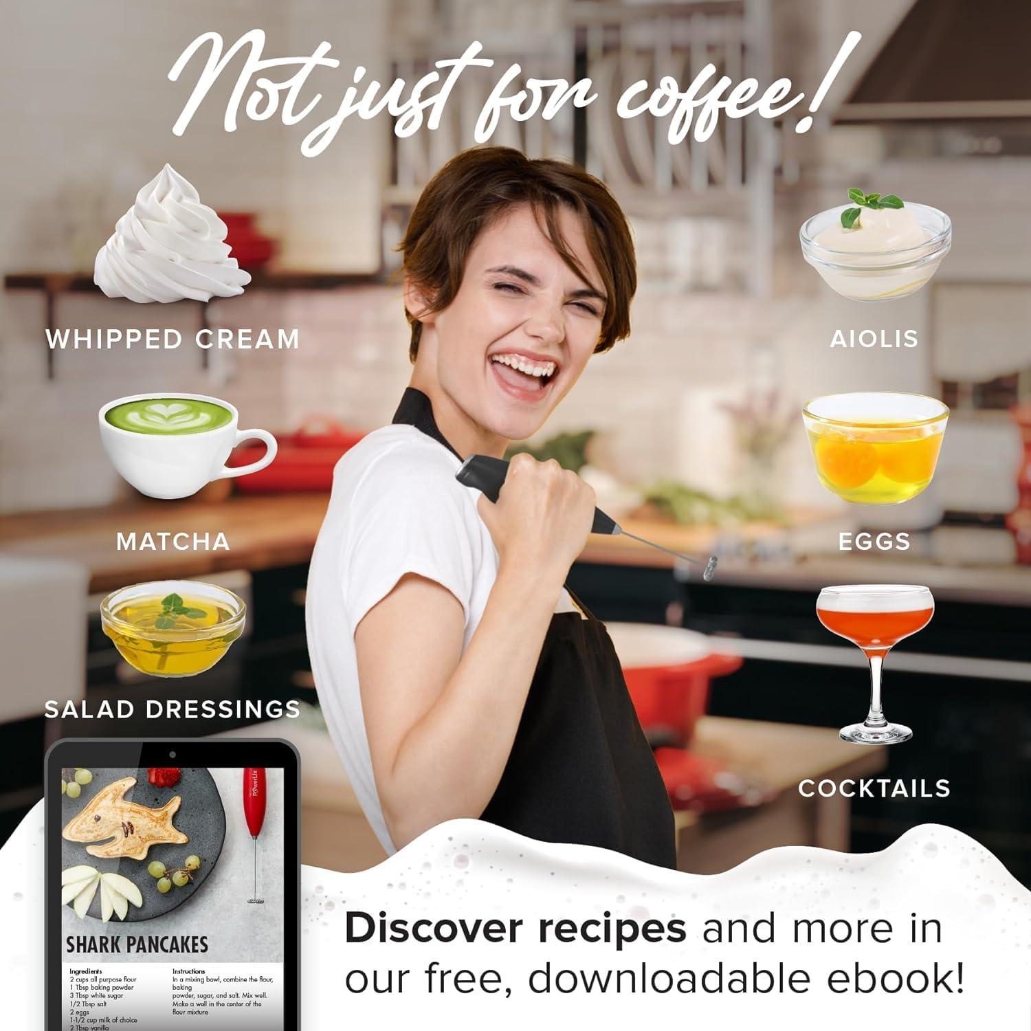 Espumador de Leche Eléctrico PowerLix A03 Negro 19000 RPM