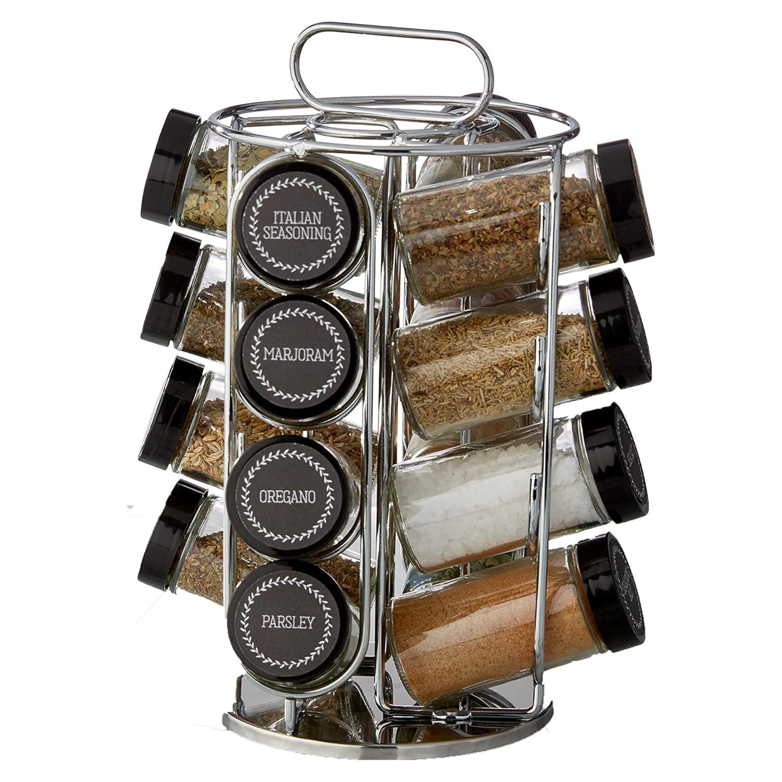Organizador de Especias Giratorio Kamenstein 16 Tarros Cromo