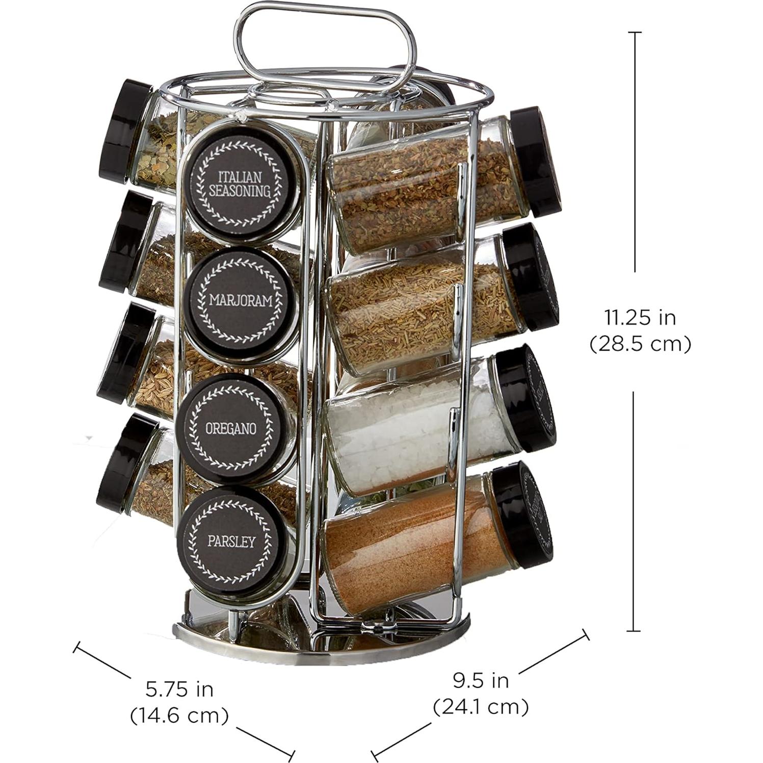 Organizador de Especias Giratorio Kamenstein 16 Tarros Cromo