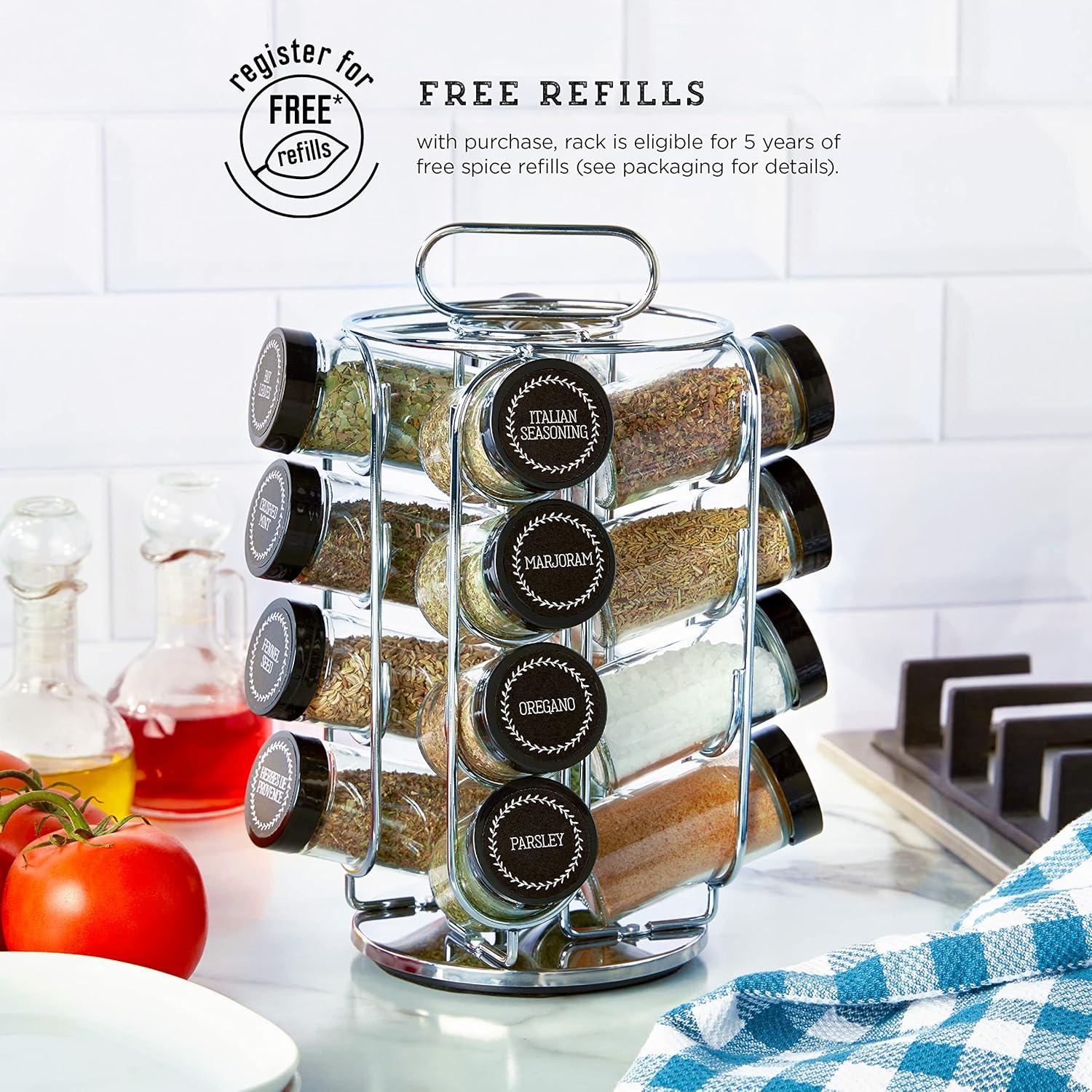 Organizador de Especias Giratorio Kamenstein 16 Tarros Cromo
