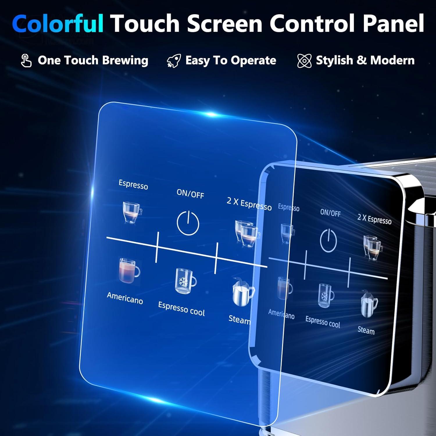 Máquina de Espresso URintells Cuising 20 Bar con Pantalla Táctil