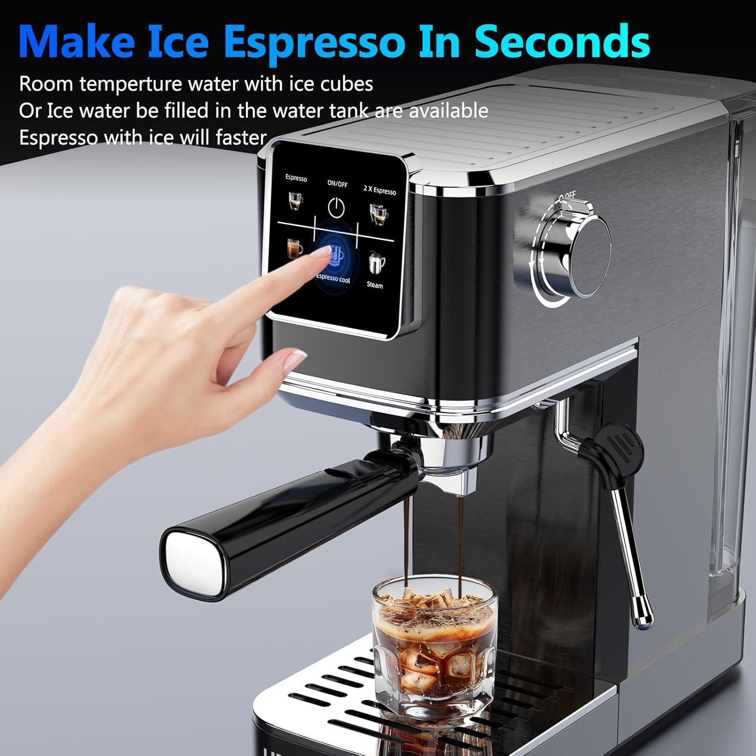 Máquina de Espresso URintells Cuising 20 Bar con Pantalla Táctil