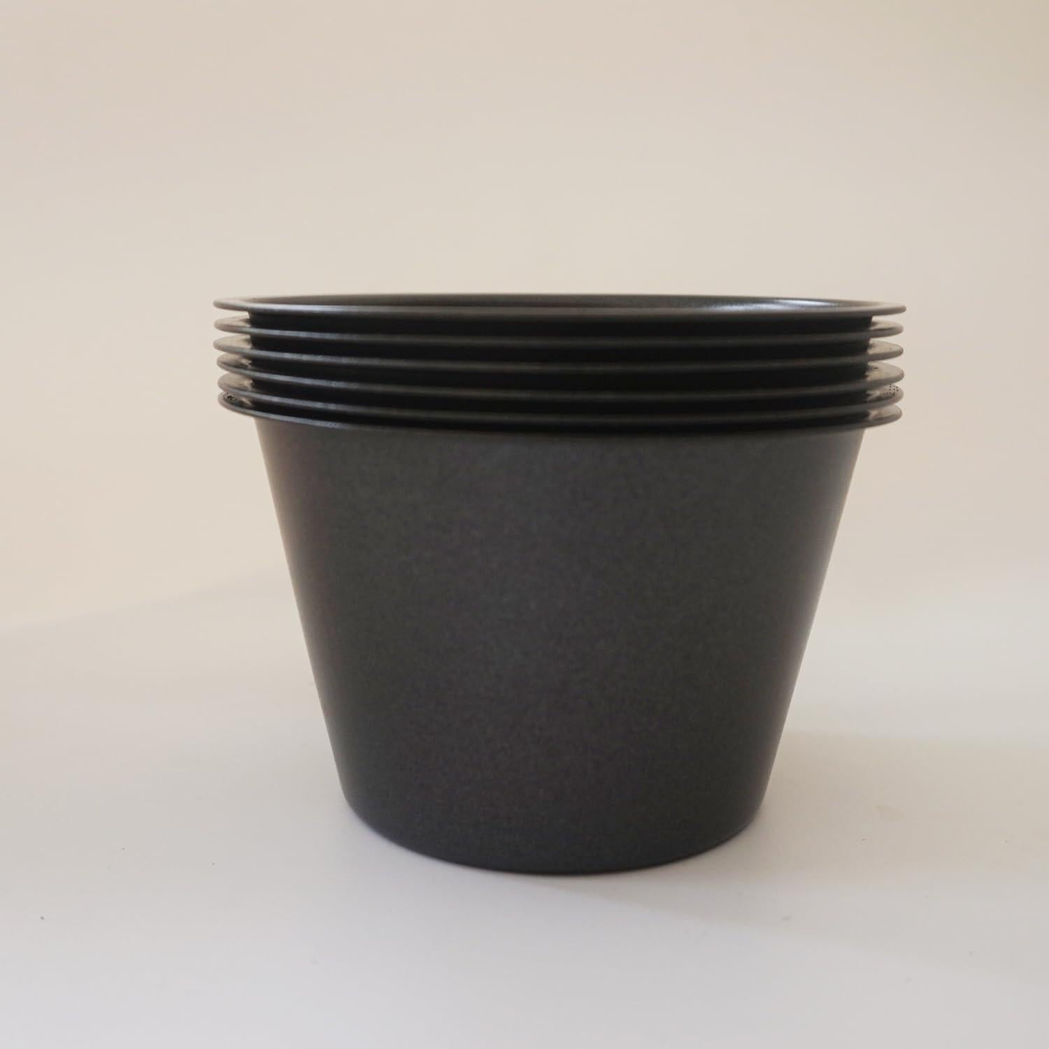 Set de 6 Moldes para Popovers Heluok - Acero al Carbono Negro