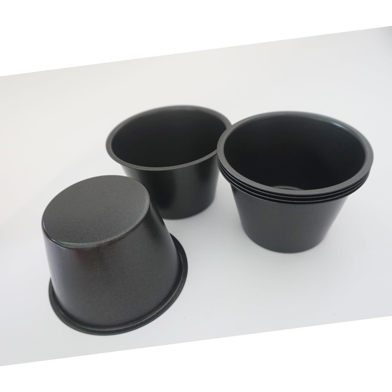 Set de 6 Moldes para Popovers Heluok - Acero al Carbono Negro