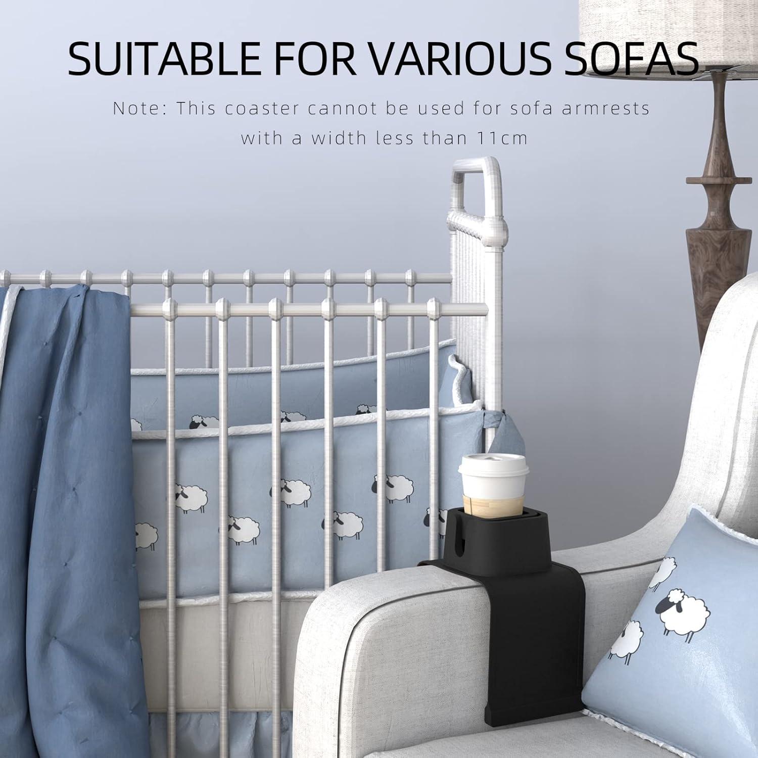 Soporte para Tazas de Sofá Vodvob Antideslizante Negro