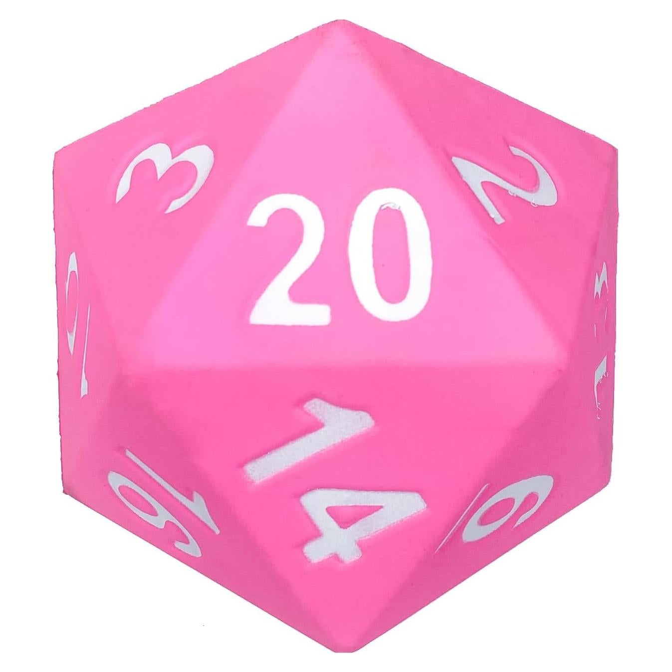 Dados Gigantes D20 KESS de Espuma - 15 cm - Rosa