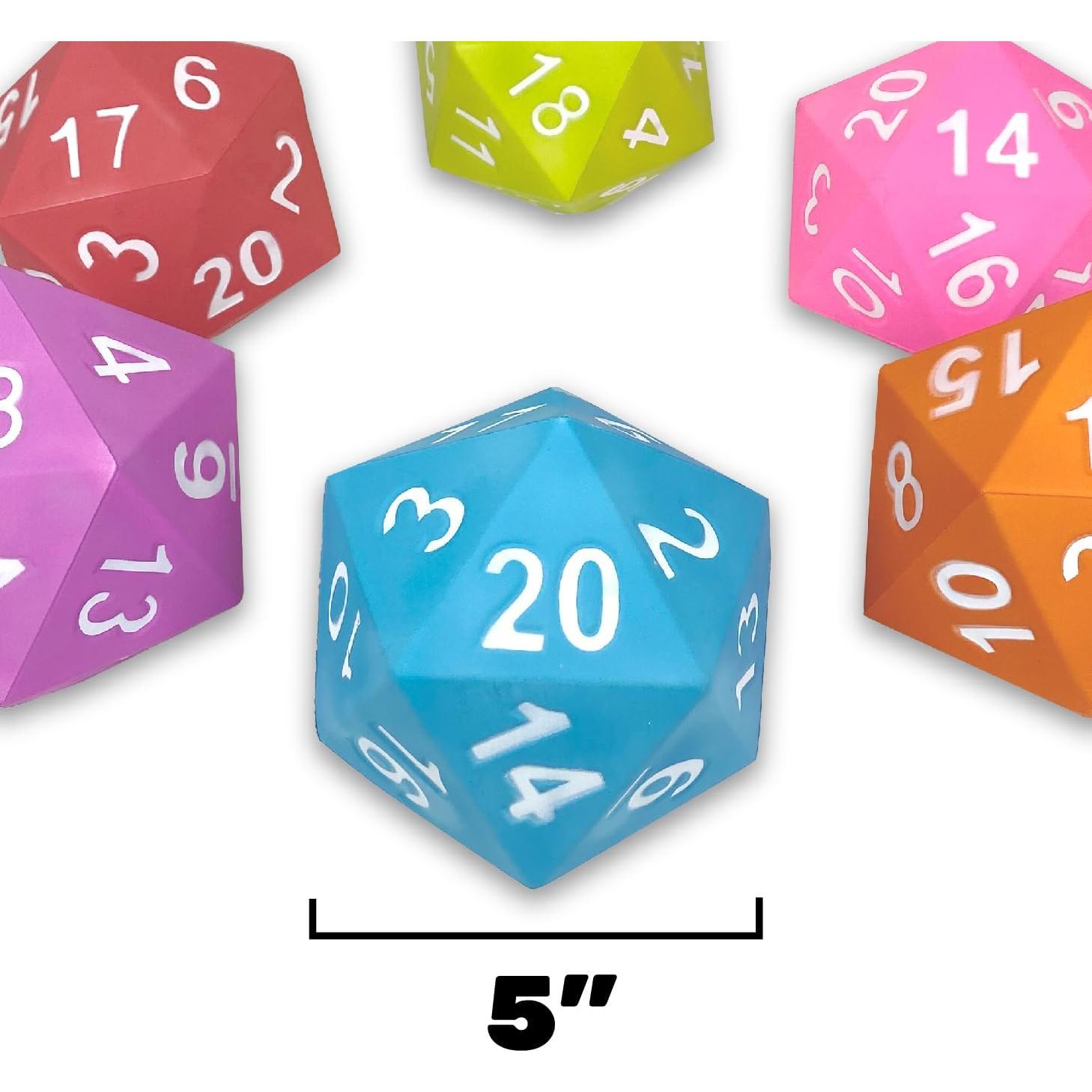 Dados Gigantes D20 KESS de Espuma - 15 cm - Rosa