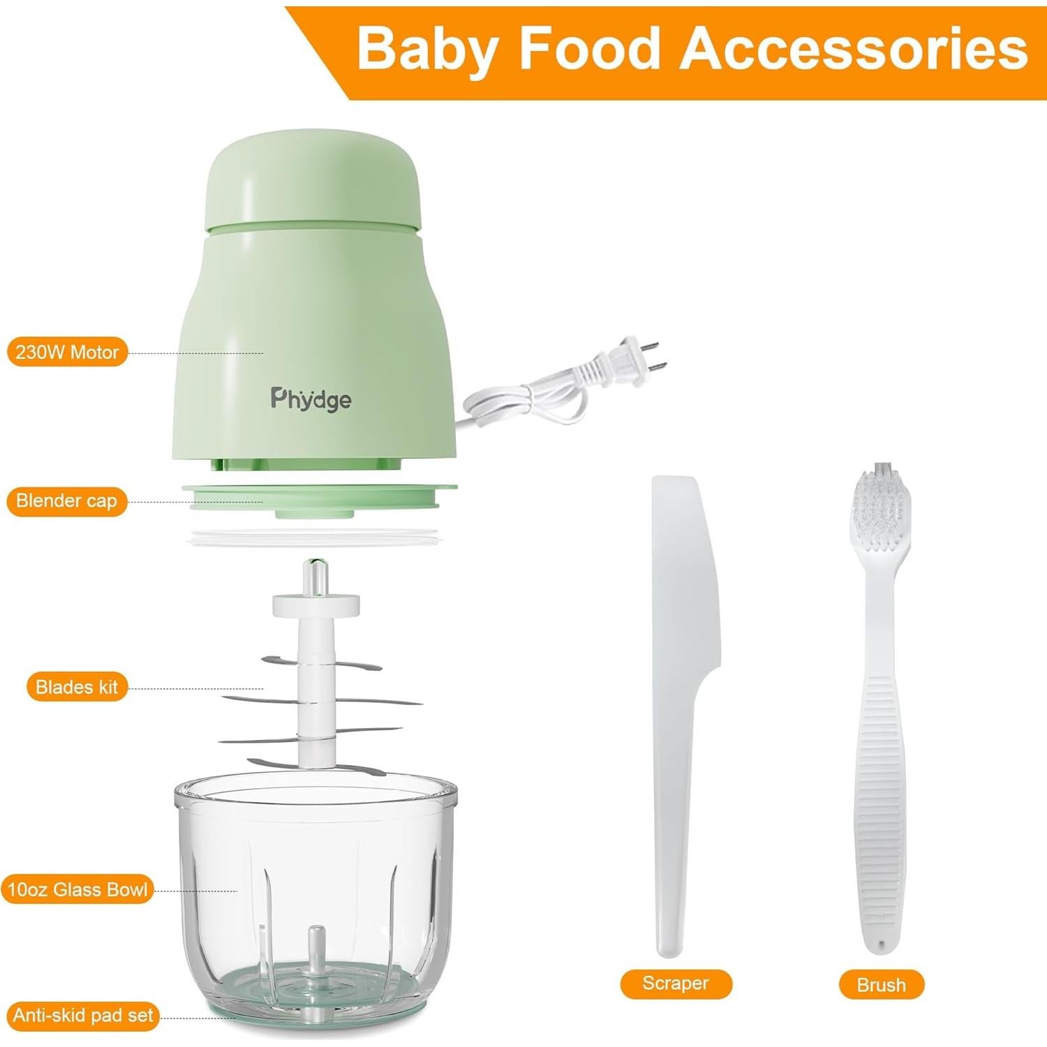 Procesador de Alimentos para Bebés Phydge Verde 300ml 230W