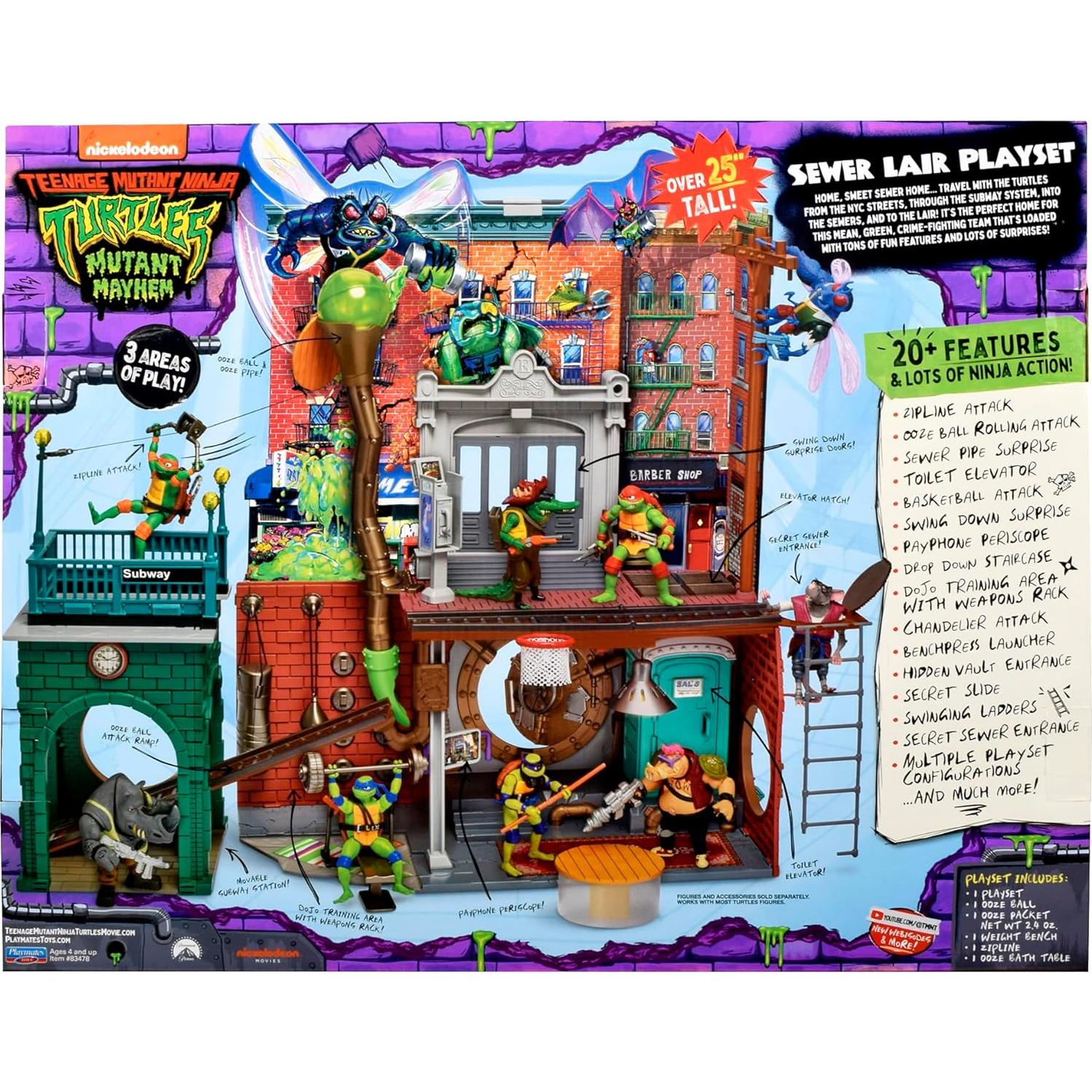Teenage Mutant Ninja Turtles: Mutant Mayhem Sewer Lair Playset by Playmates Toys