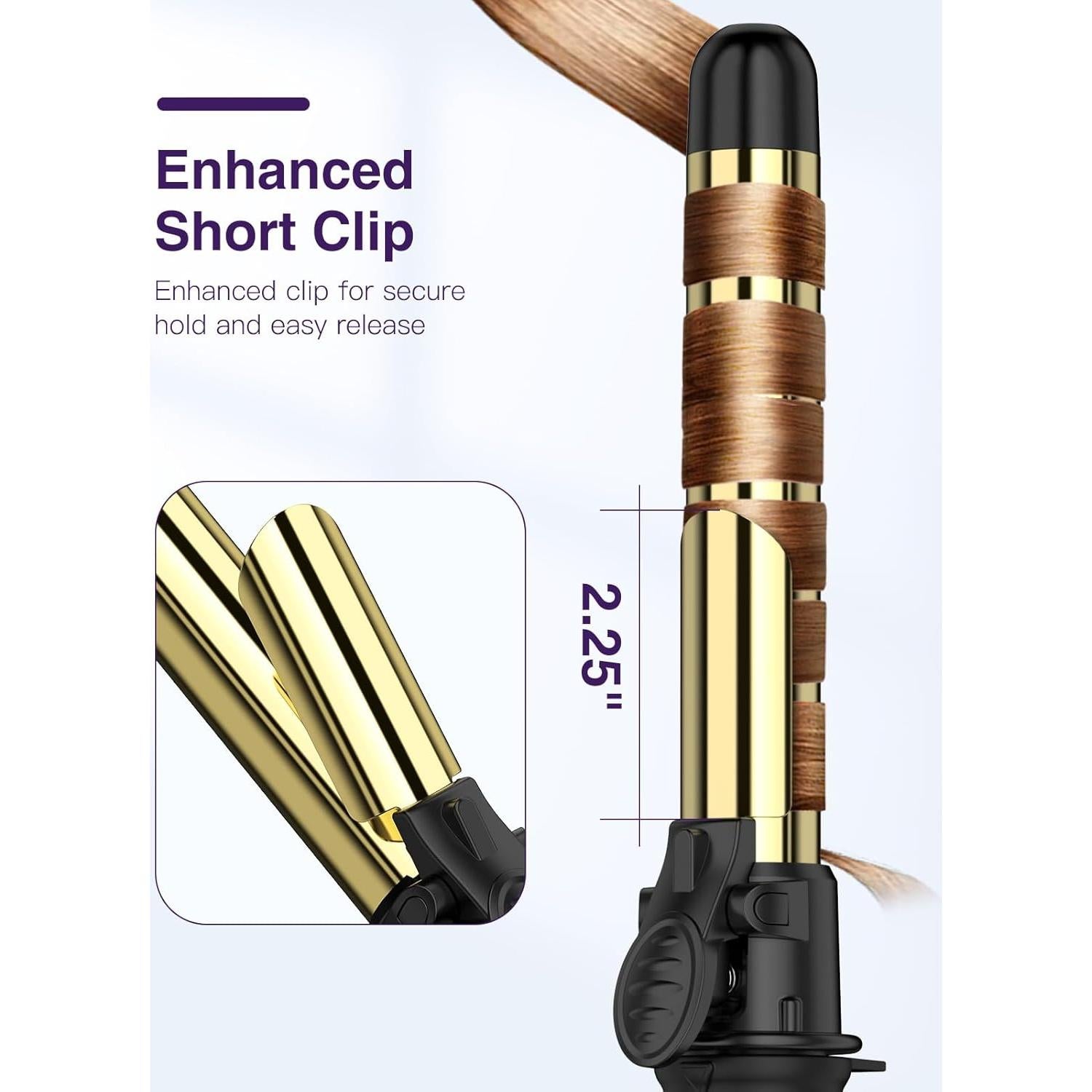 Rizador Automático de Pelo Zavarea 1" Barril Largo Negro