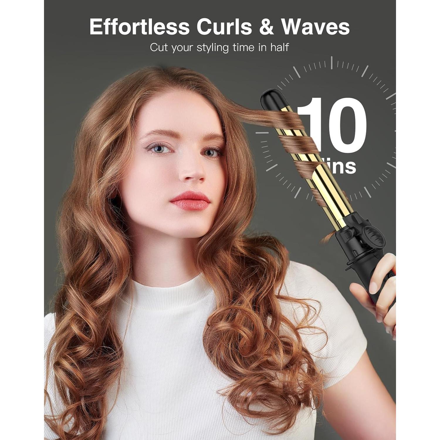 Rizador Automático de Pelo Zavarea 1" Barril Largo Negro