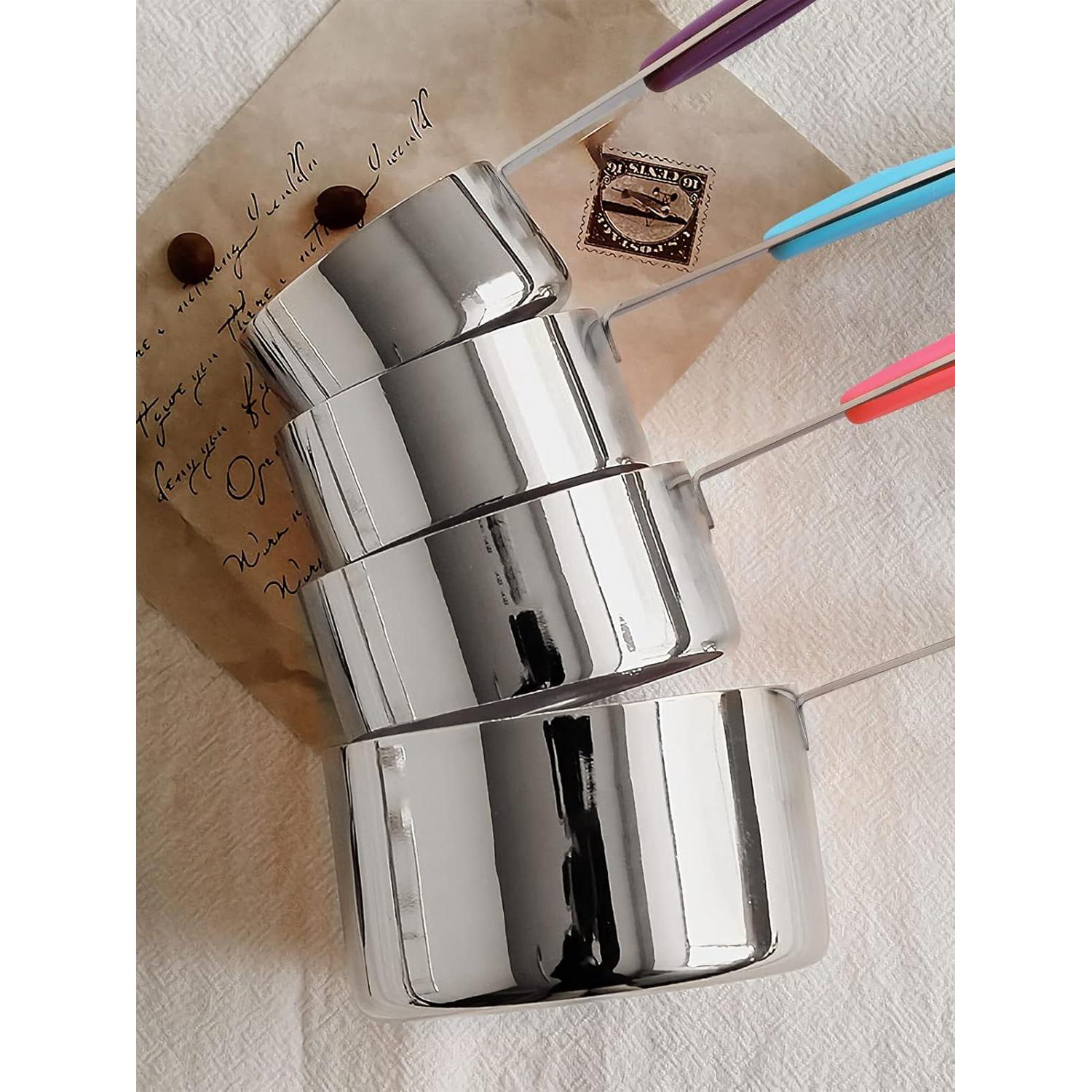 Juego de Tazas y Cucharas Medidoras Joyhill 10 Piezas Acero Inoxidable