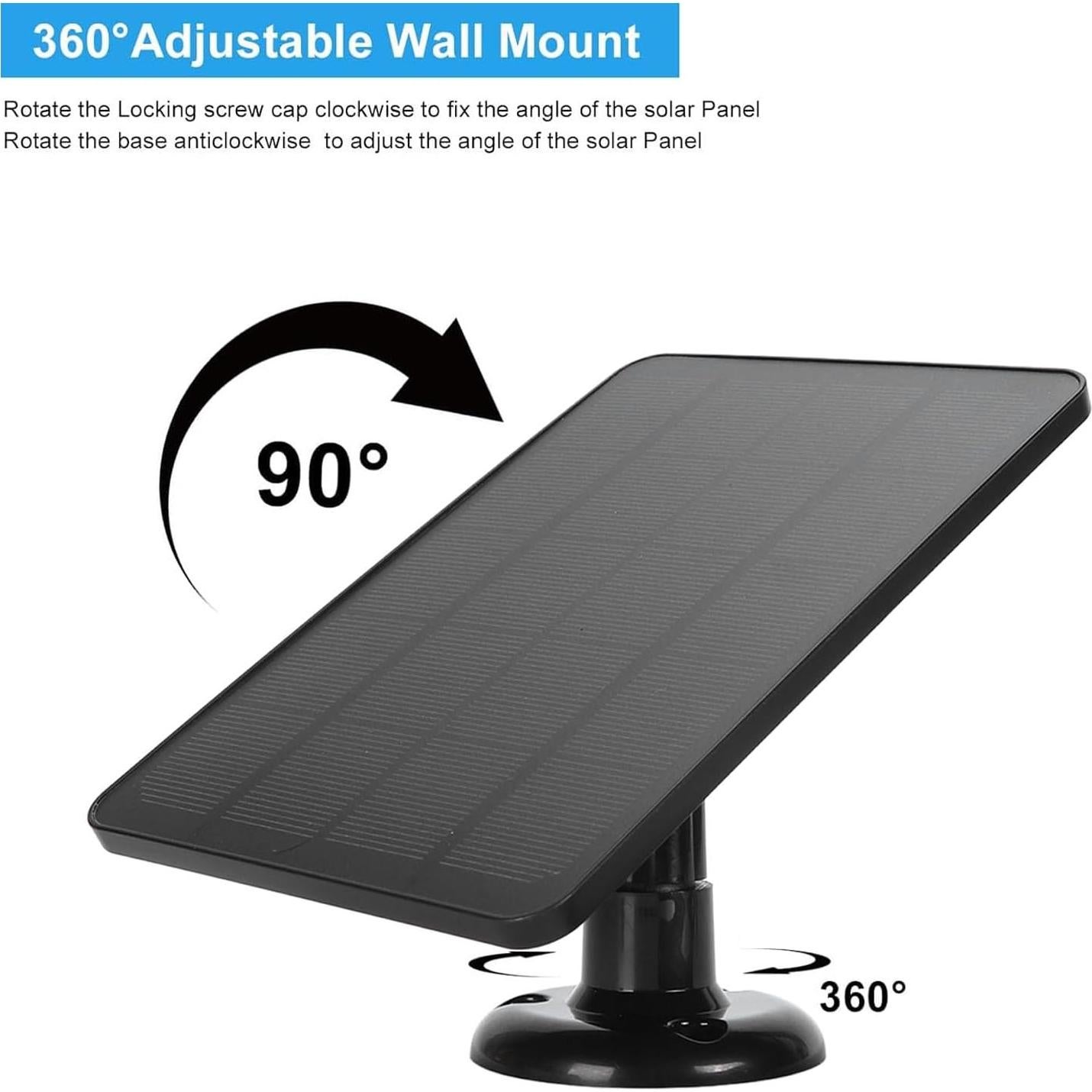 Cargador Solar 10W Zunate para Timbre Google Nest y Video