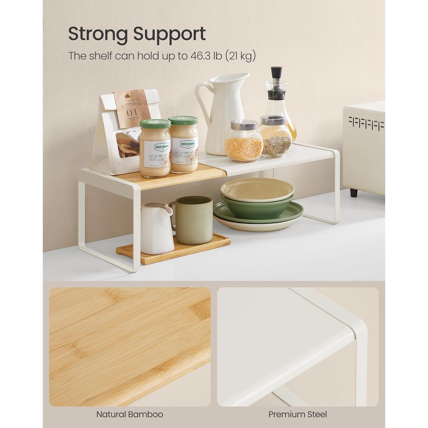 Estante para Especias SONGMICS HOME Extensible Bambú y Metal