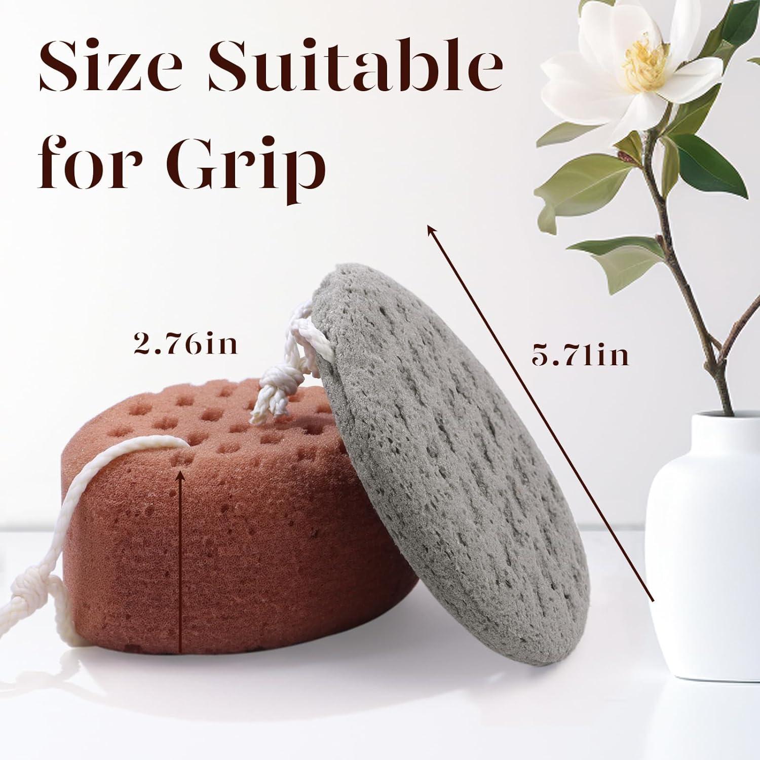 Esponja de Baño BAIMEI Lufa Rosa Gris - 2 Unidades