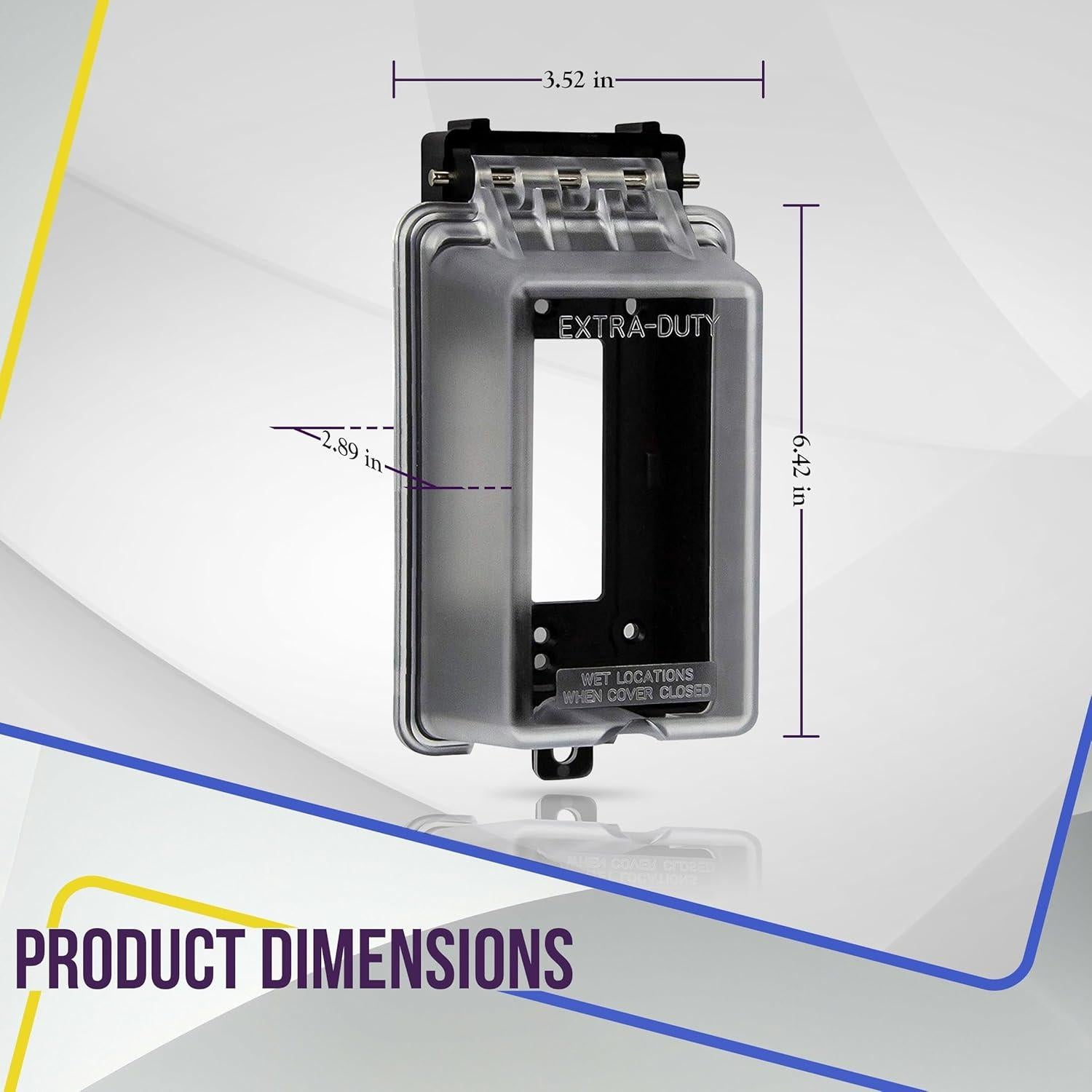 Cubierta de Enchufe Exterior Enerlites IUC1V-D Impermeable