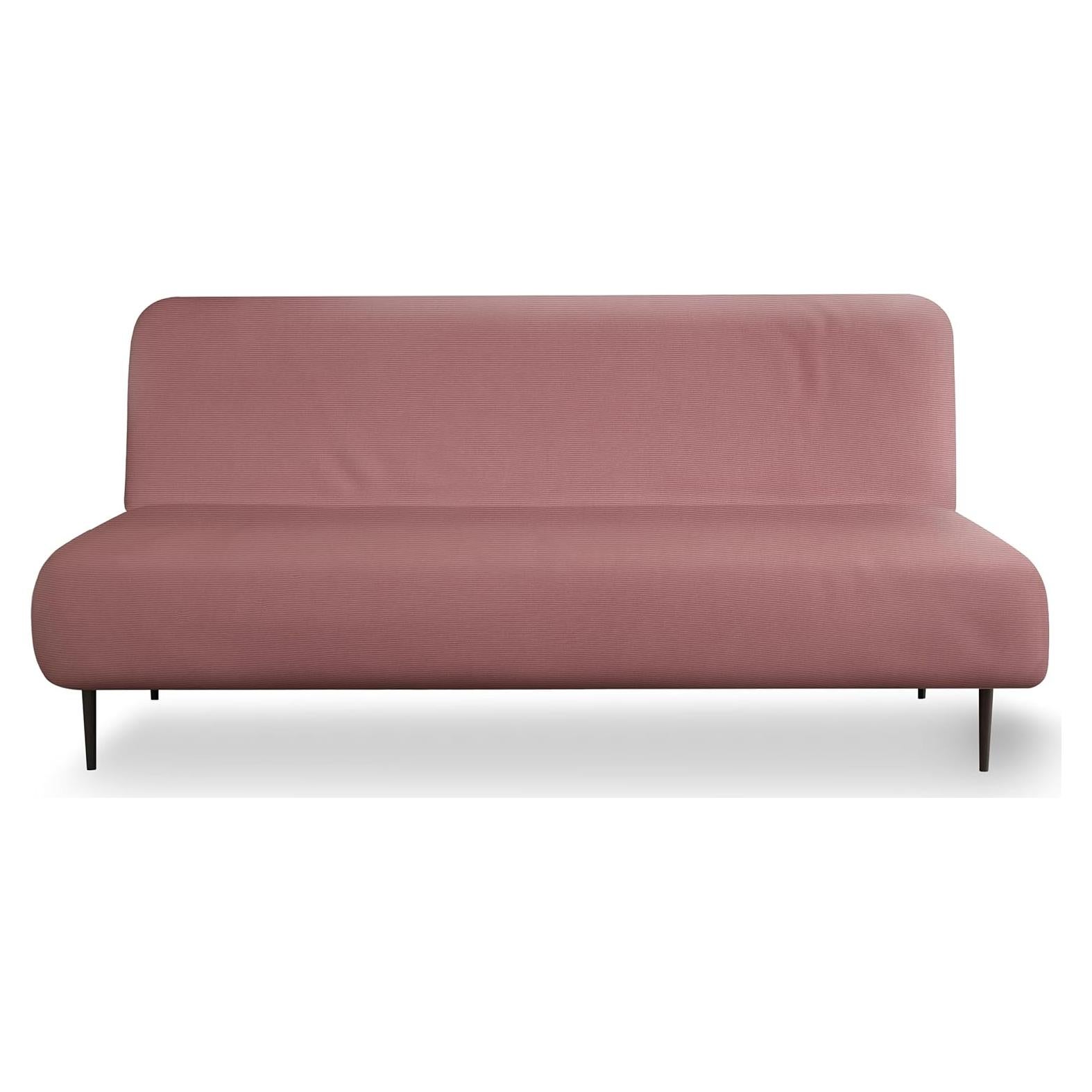 Funda de Futón LANE LINEN Rosa Ceniza - Estirable y Lavable