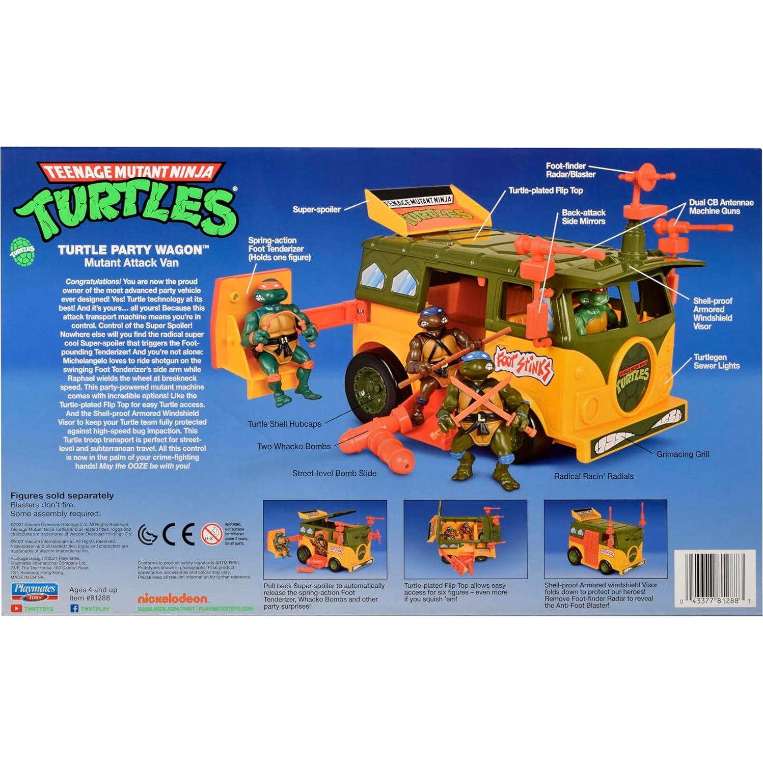 Furgoneta de Fiesta Original TMNT Playmates 50x40 cm