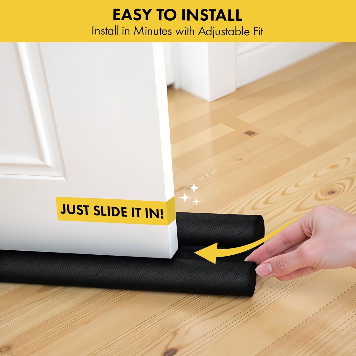 Detenedor de Corrientes de Aire AFFIXERS 91.44 cm Negro