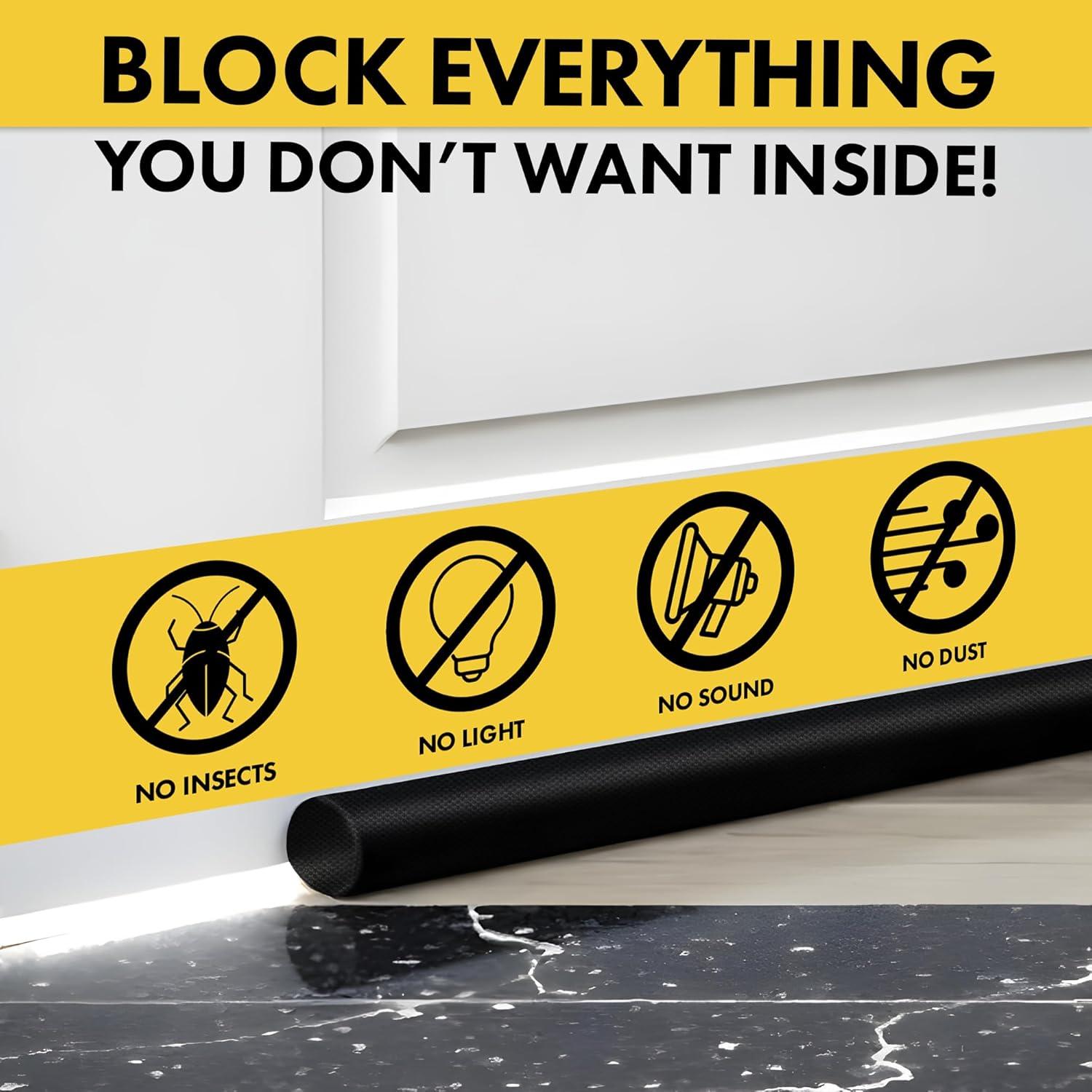 Detenedor de Corrientes de Aire AFFIXERS 91.44 cm Negro