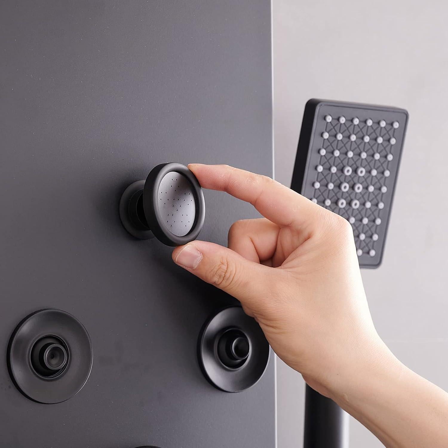 Panel de Ducha 6 en 1 BWE Acero Inoxidable Negro Mate