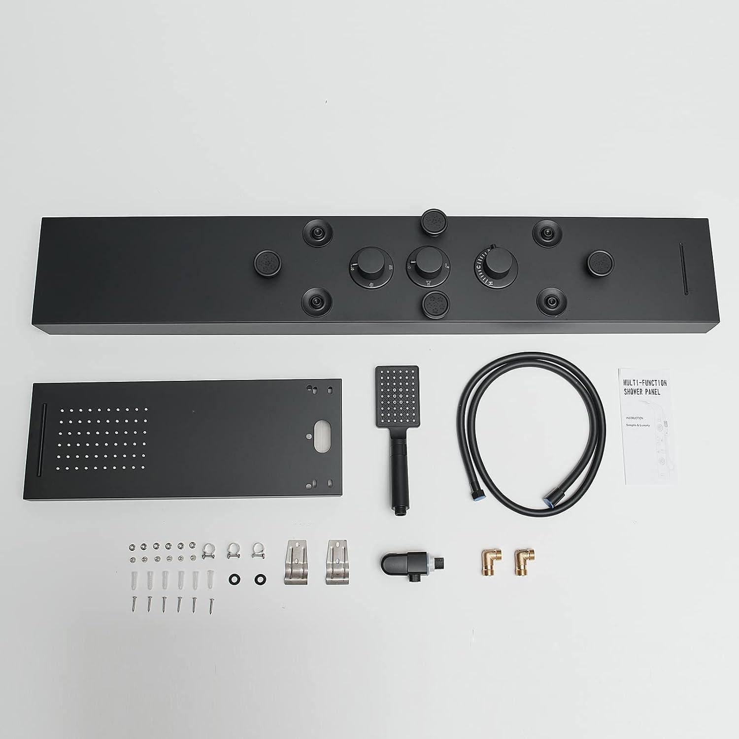 Panel de Ducha 6 en 1 BWE Acero Inoxidable Negro Mate