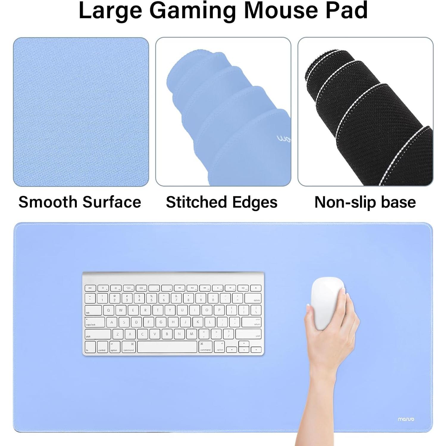 Conjunto Alfombrilla de Teclado y Ratón MOSISO Ergonómico Azul