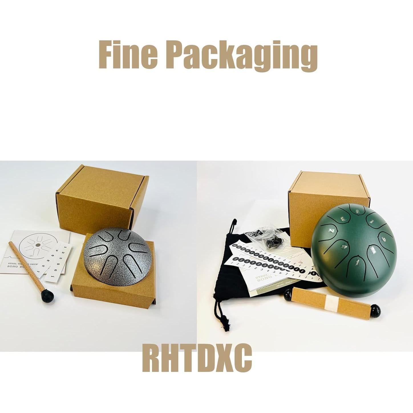 Tambor de Lluvia RHTDXC Mini de Acero para Jardín 10.9x9.4 cm