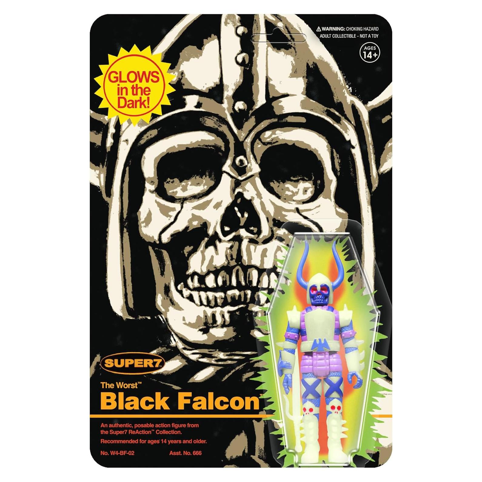 Figura de Acción Super7 Halcón Negro 9.53 cm Fosforescente