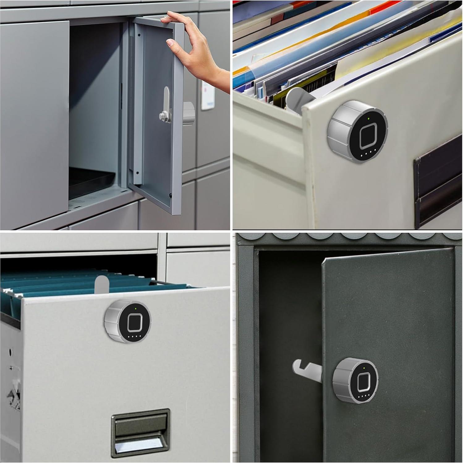 Cerradura Biométrica Pothunder YL-F2, 20mm, Bluetooth, Plateada