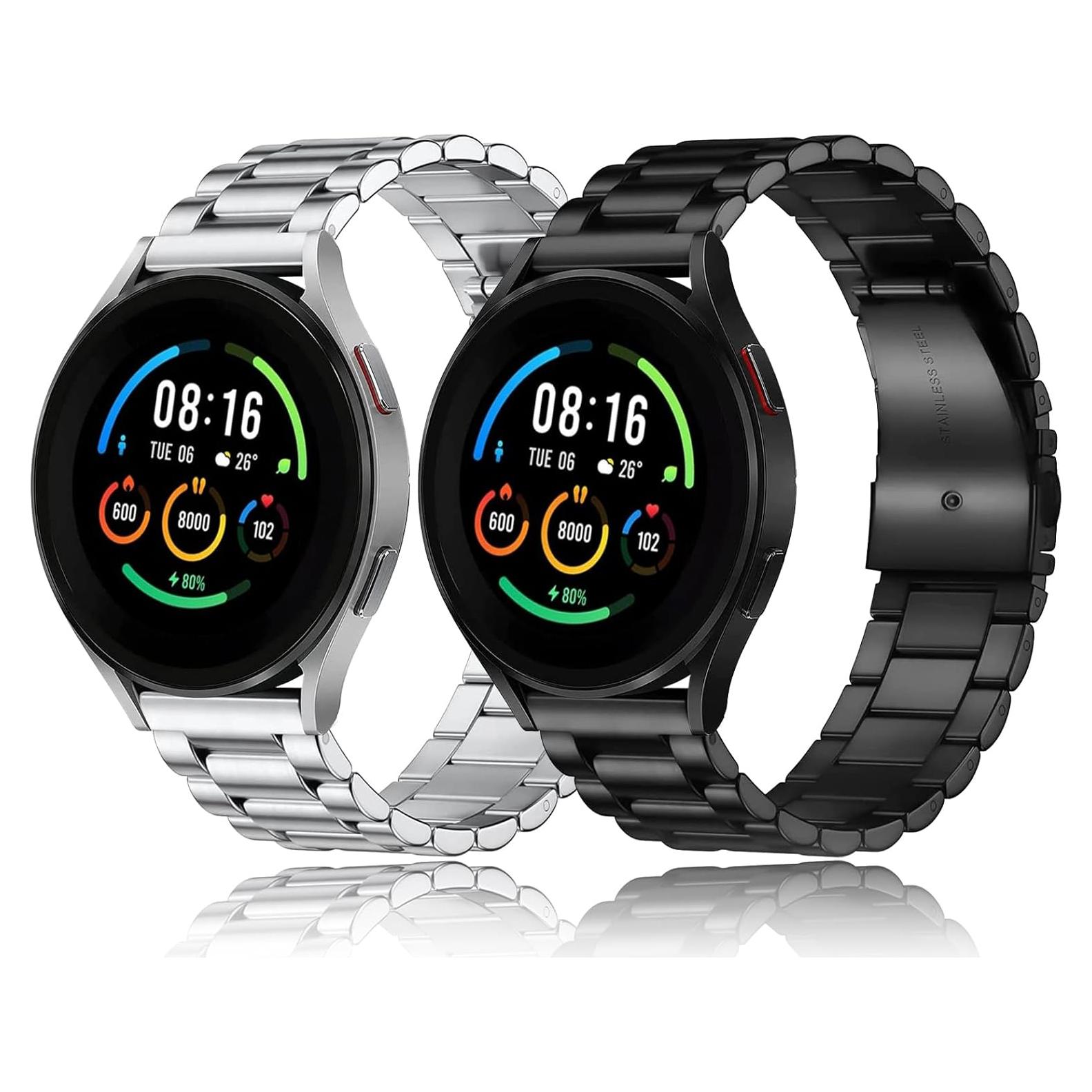 Correas de Metal Inoxidable para Reloj Xiaomi - Paquete de 2