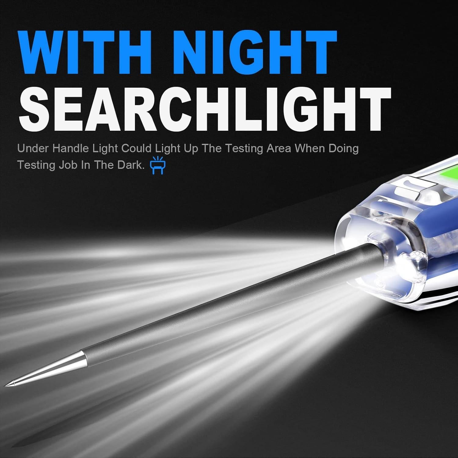 Probador de Circuito Automotriz WINAMOO 3-72V con LCD y Luz