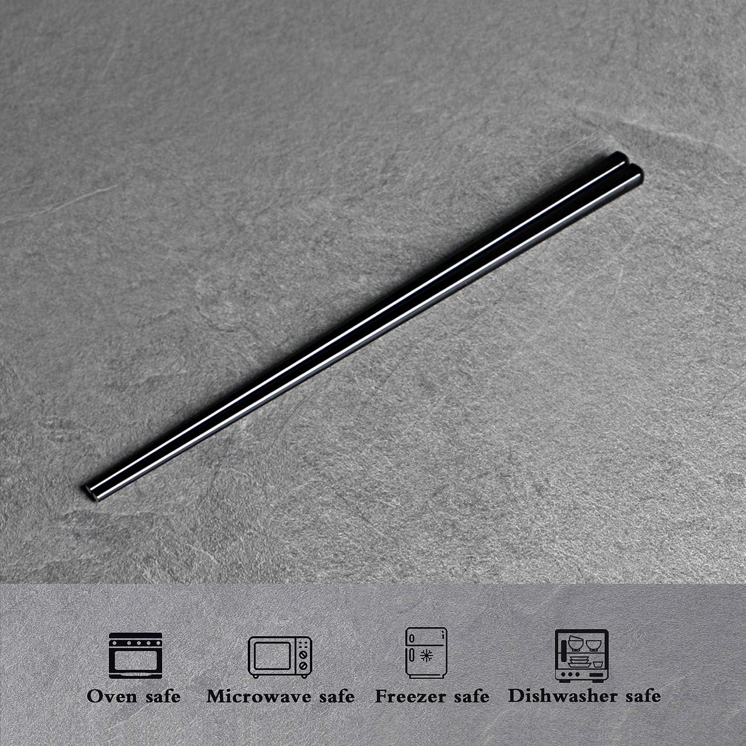 Juego de Palillos de Cerámica LEETOYI 5 Piezas 24.4 cm Negro