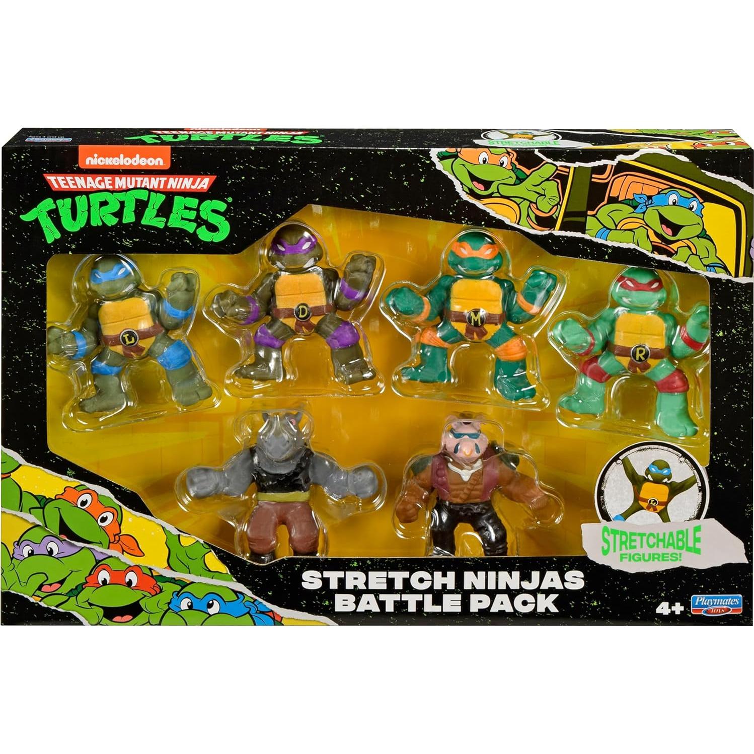 Teenage Mutant Ninja Turtles -2.65" Mini Stretchable Figures 6-Pack Toys