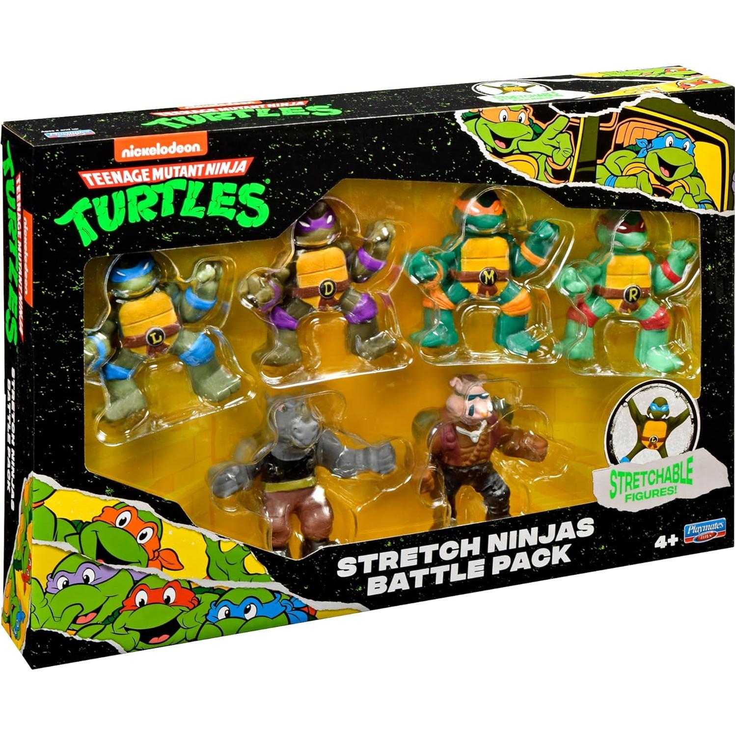 Teenage Mutant Ninja Turtles -2.65" Mini Stretchable Figures 6-Pack Toys