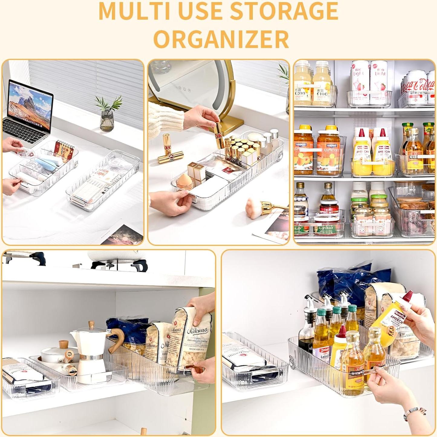 Organizadores de Refrigerador OZEPLASC - Paquete de 2 Contenedores Transparentes