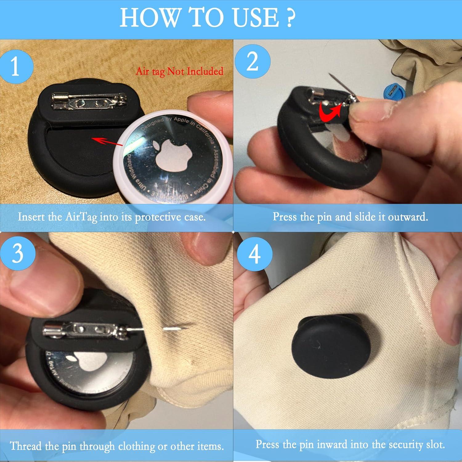 Soporte Oculto para AirTag GudCoaks - 2 Paquete para Niños