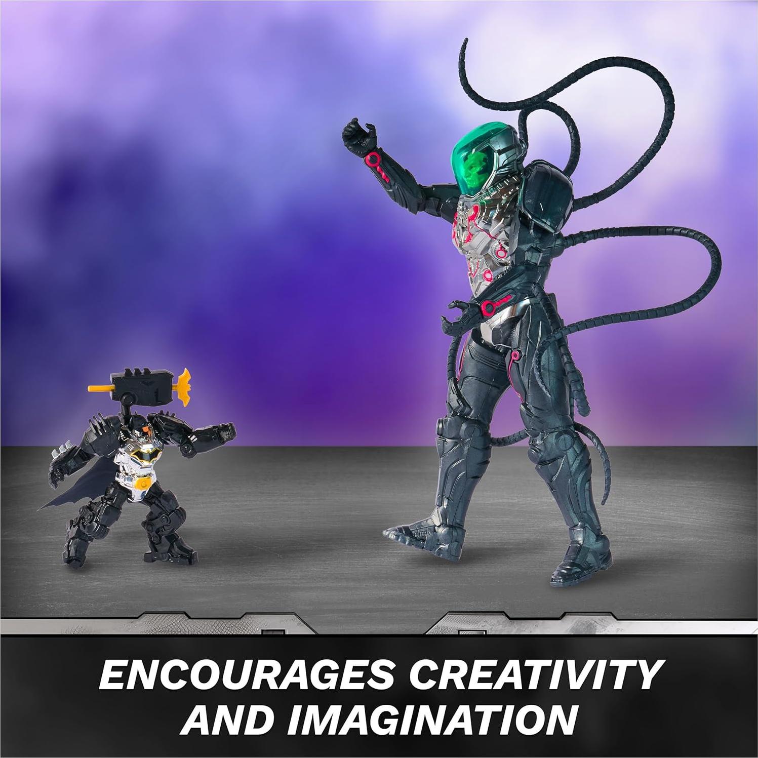 Figuras de Acción DC Metal Force Brainiac 30.48 cm y Batman 10.16 cm