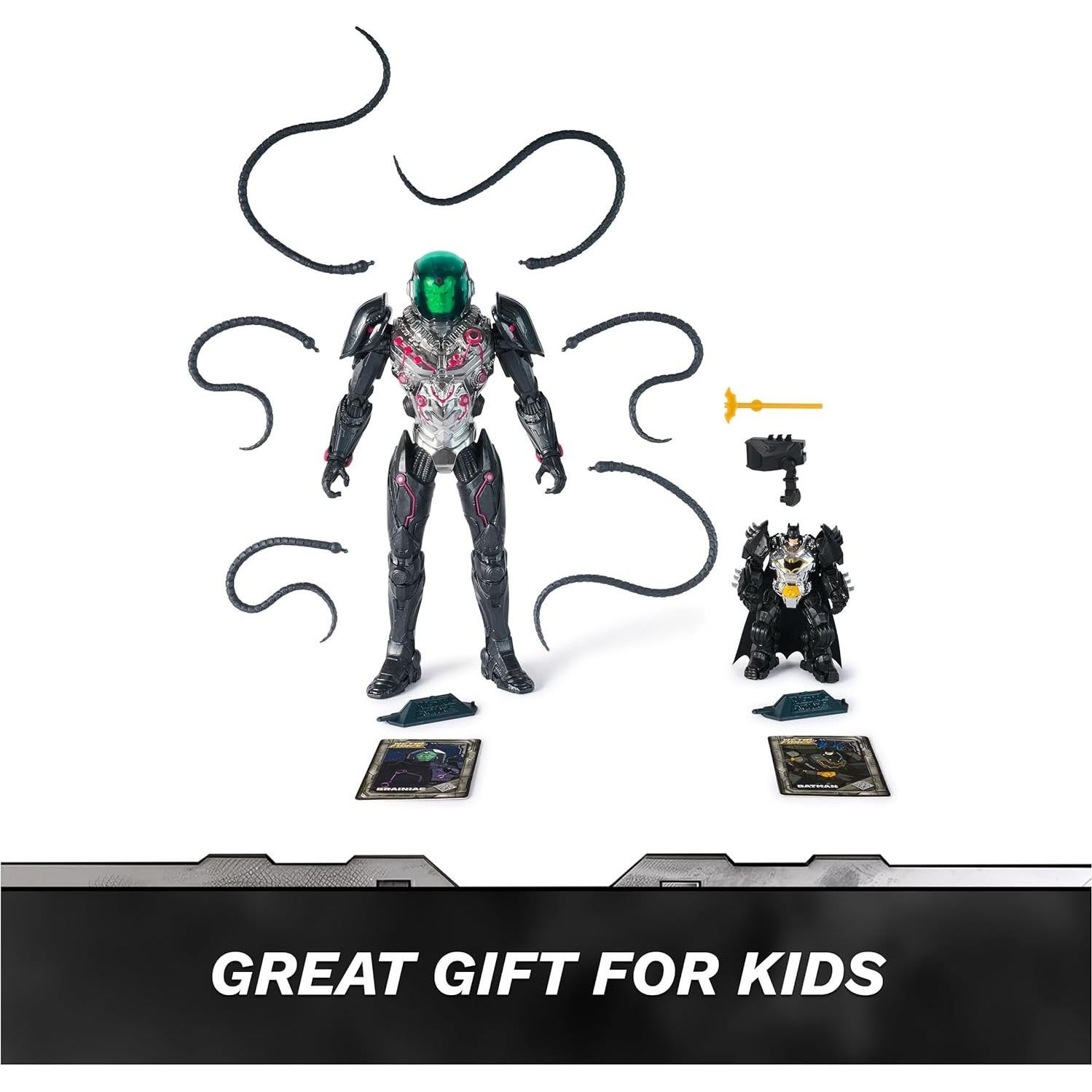 Figuras de Acción DC Metal Force Brainiac 30.48 cm y Batman 10.16 cm
