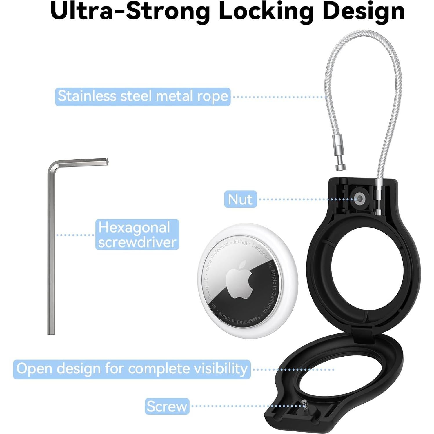 Paquete de 2 fundas Vancle para Apple AirTag - Antipérdida