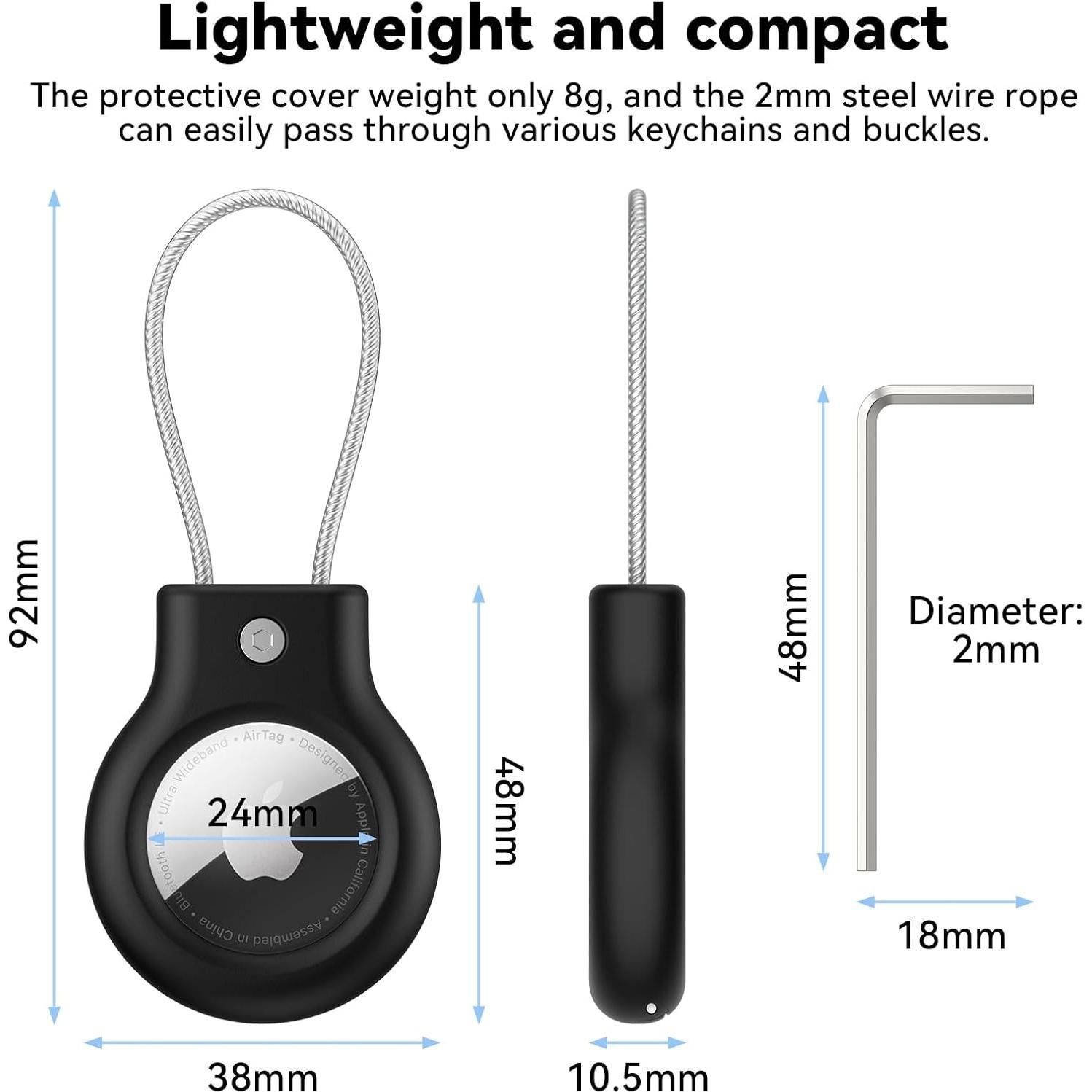 Paquete de 2 fundas Vancle para Apple AirTag - Antipérdida
