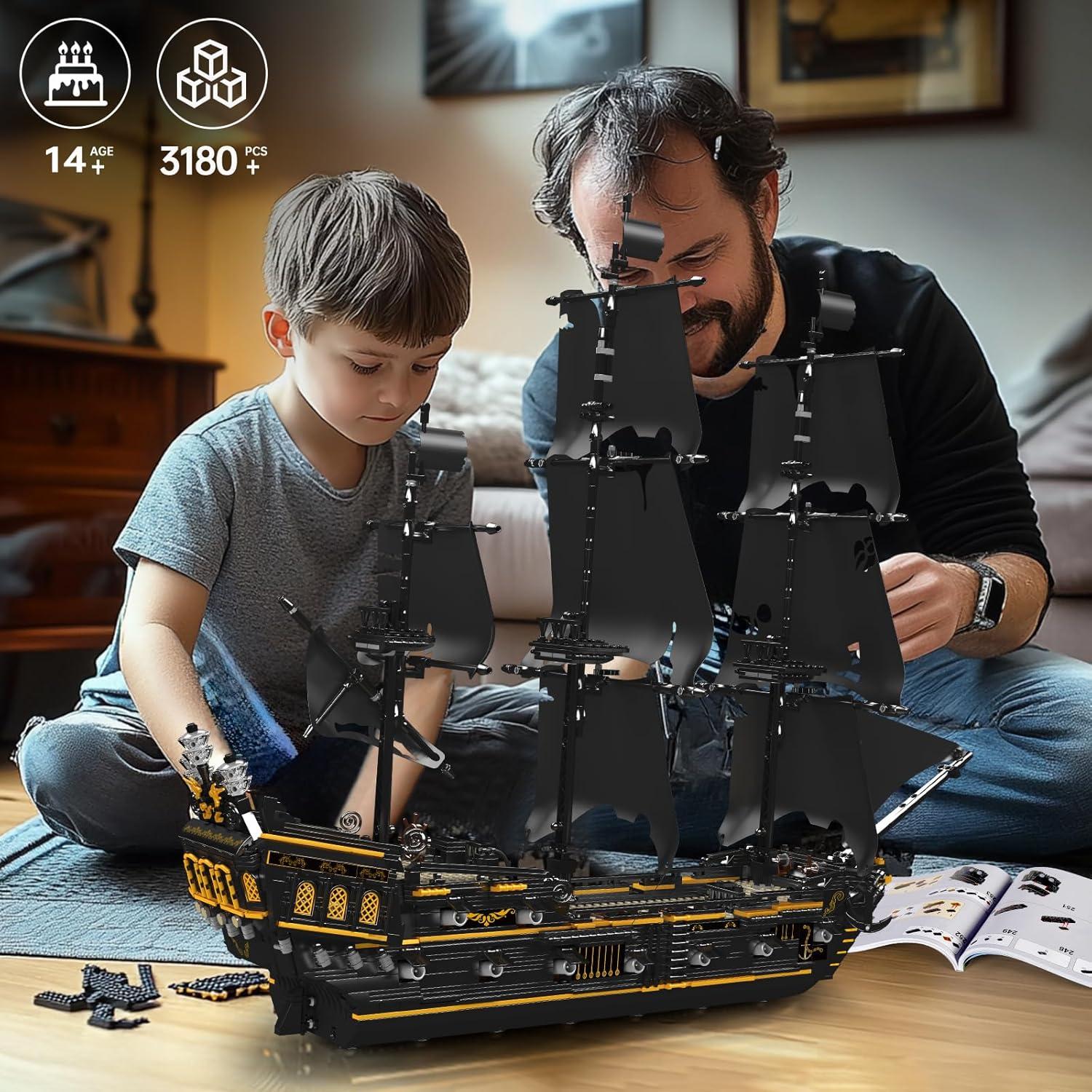 Kit de Construcción Barco Pirata Mould King 13199 - 3180 Piezas