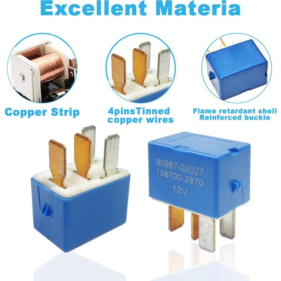 Relé de A/C 12V 4 Pines Toyota Lexus Camry Corolla 2 Pcs