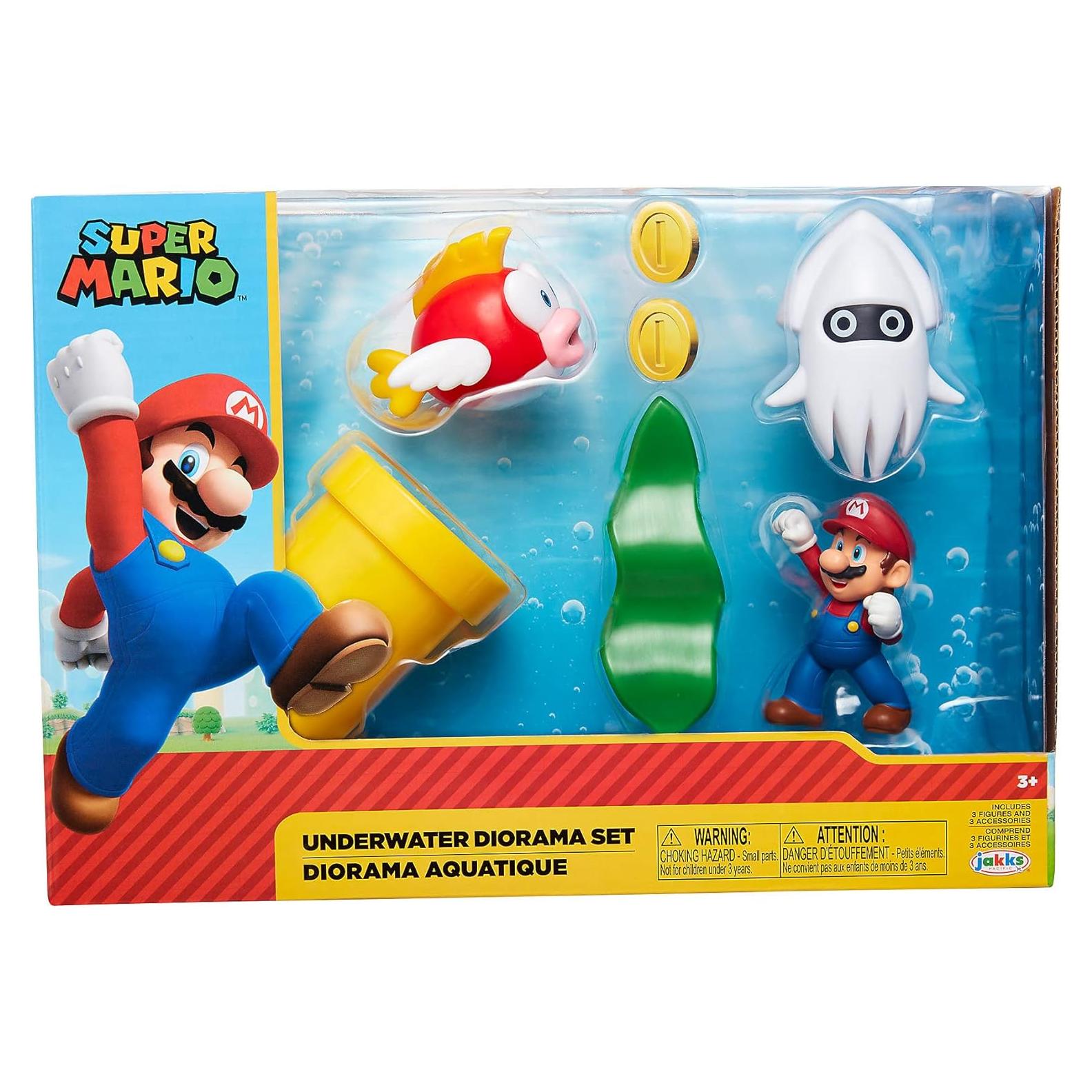 Diorama Submarino Super Mario Jakks con Mario y Accesorios