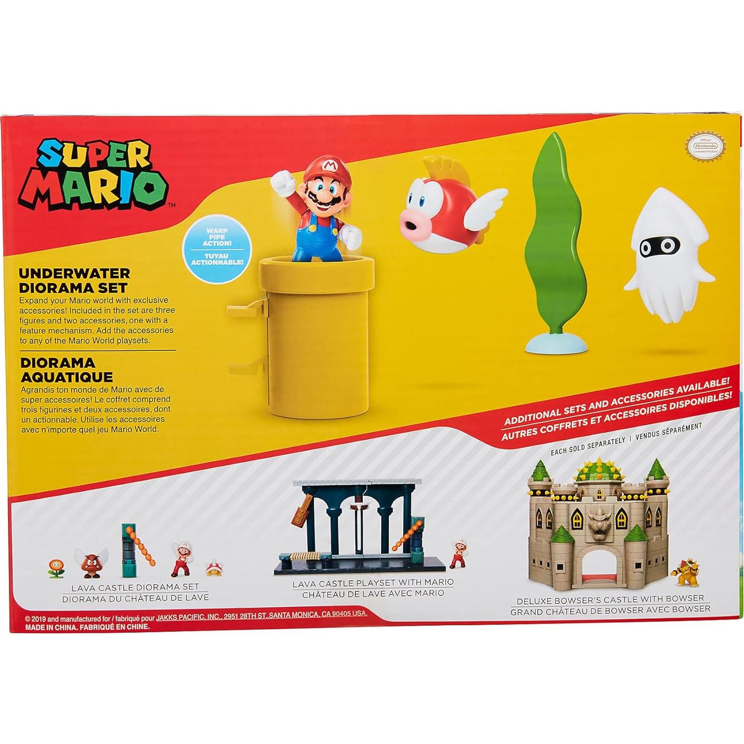 Diorama Submarino Super Mario Jakks con Mario y Accesorios