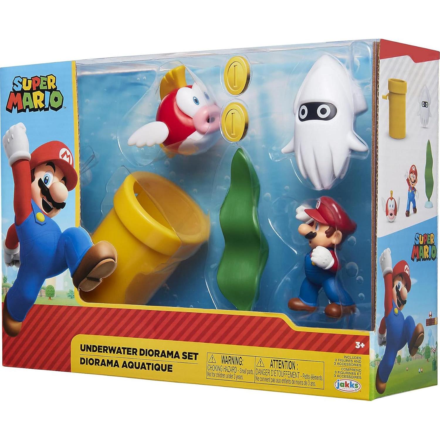 Diorama Submarino Super Mario Jakks con Mario y Accesorios