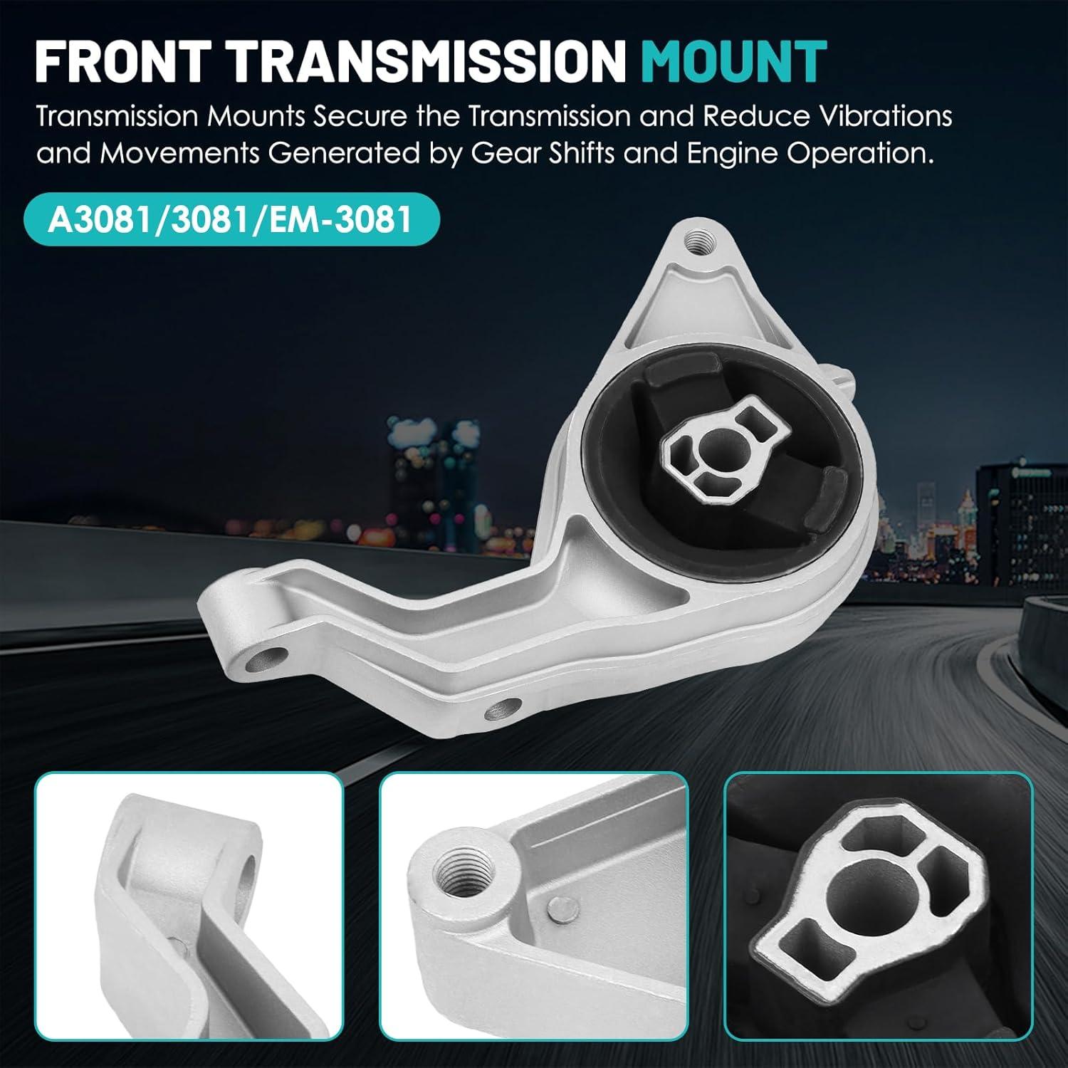 Engine Motor Mount Transmission Mount Set of 3 Fit for Chevrolet HHR 2006-2011, for Cobalt 2005-2010, for Pontiac G5 2007-2010, for Saturn Ion 2005-2007 Engine Motor Set#A5374 A3081 A5385
