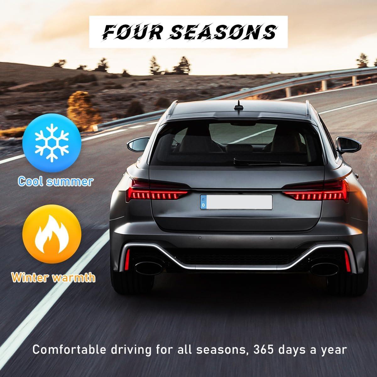 Funda de Volante de Coche Povtii Beige 25-48 cm Antideslizante