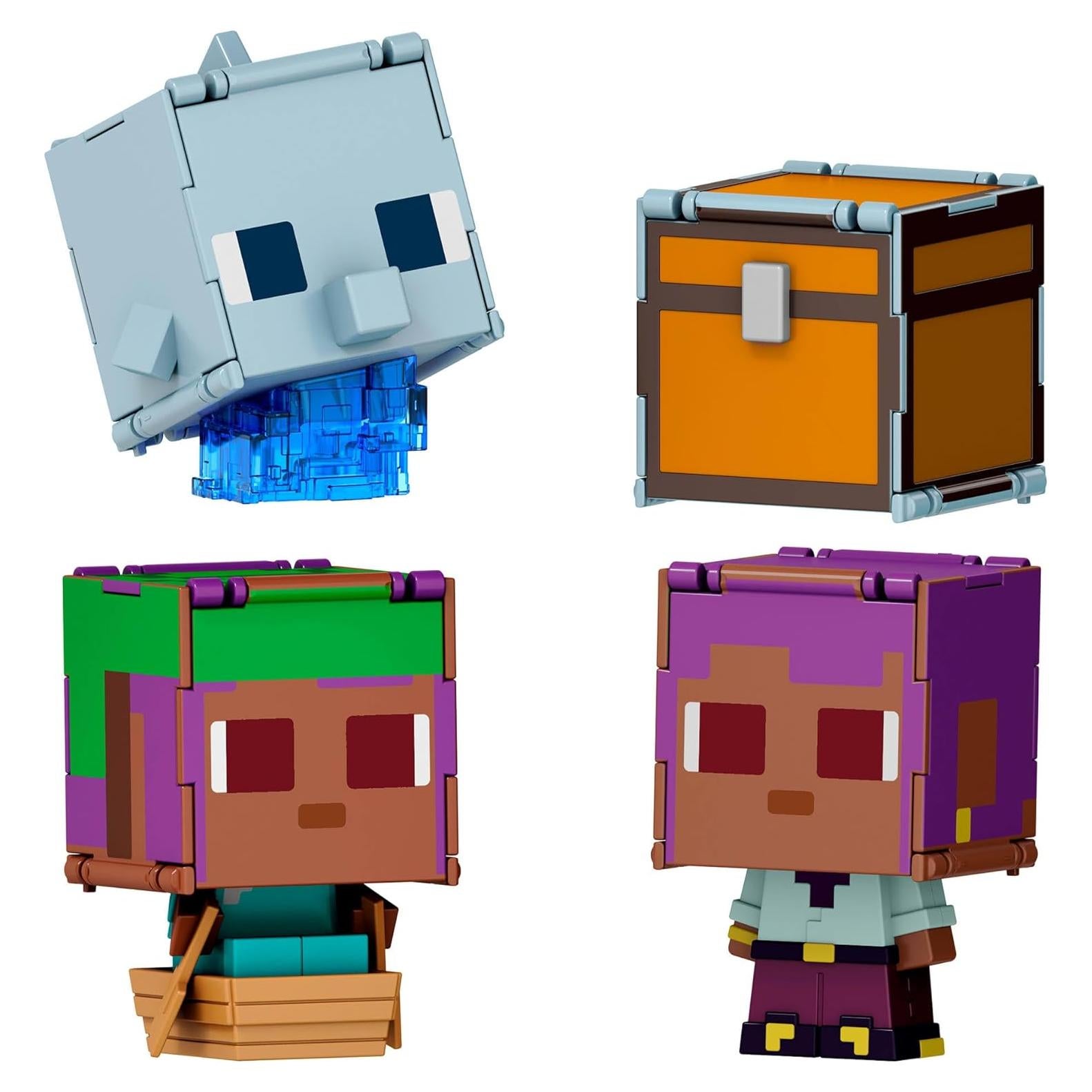 Figuras de Acción Minecraft Mattel Paquete de 2 Efe y Delfín